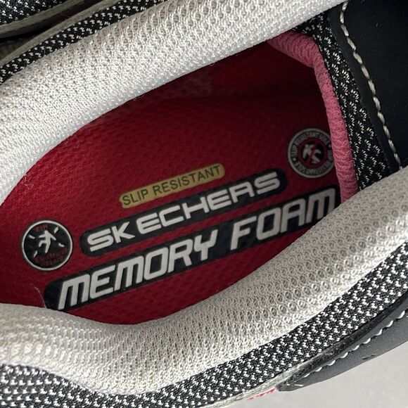 Skechers Women's Steel Toe Work Sneakers Industrial Safety Shoes 11 Black Pink - Picture 11 of 13